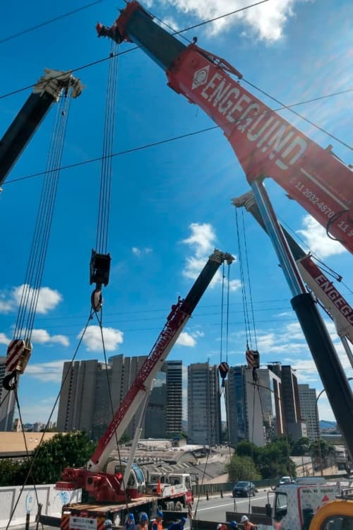 Locação de guindaste de 100 toneladas no Alto Tietê
