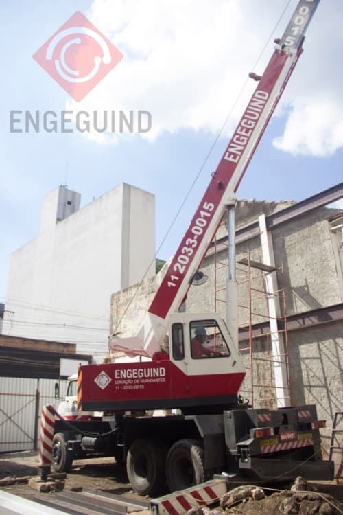 Locaço de guindaste em Biritiba Mirim - Aluguel