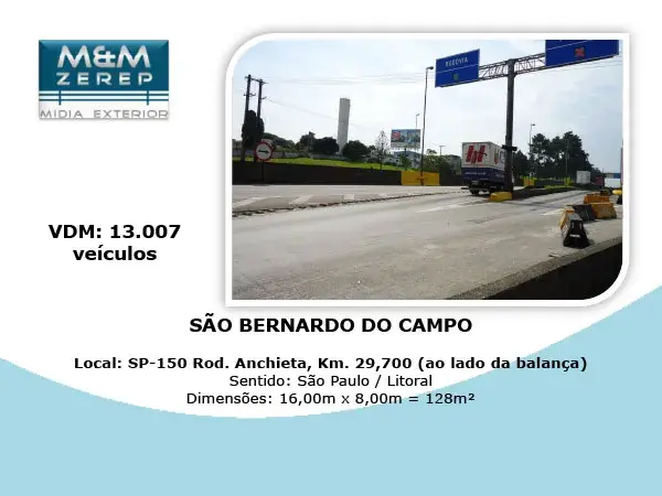 Painel Rodoviario (Front Light) SP-150 Rodovia Anchieta
