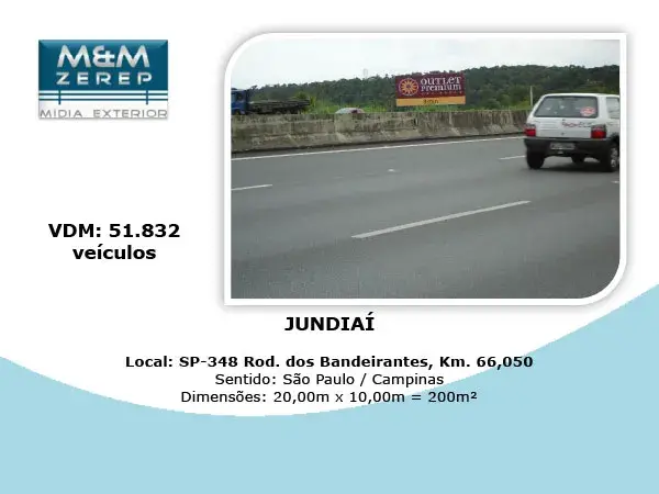 Painel Rodoviário e Front Light Rodovia dos Bandeirantes SP-348 Imagem