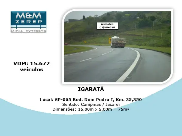 Painel Rodoviario (Front Light) SP-065 Rodovia Dom Pedro I