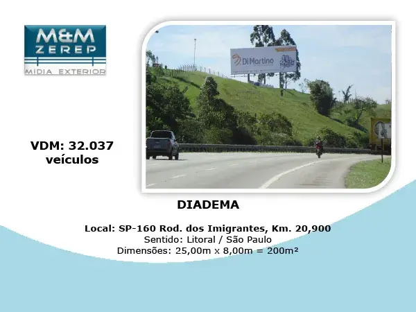 Painel Rodoviário e Front Light Rodovia dos Imigrantes SP-160 Imagem