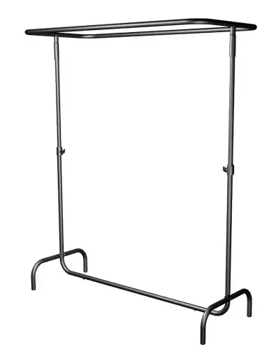 Arara de Roupas Simples Ajustável Preta