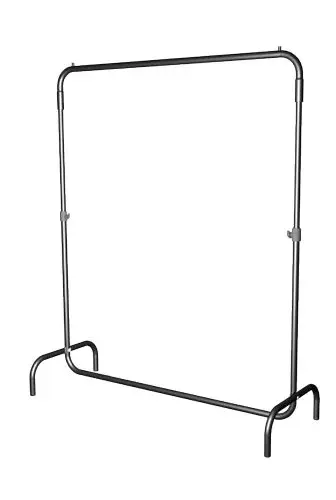 Arara de Roupas Ajustável Preta Tubular Simples