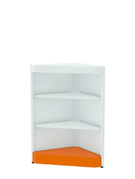 Balcão de Canto com Base Laranja