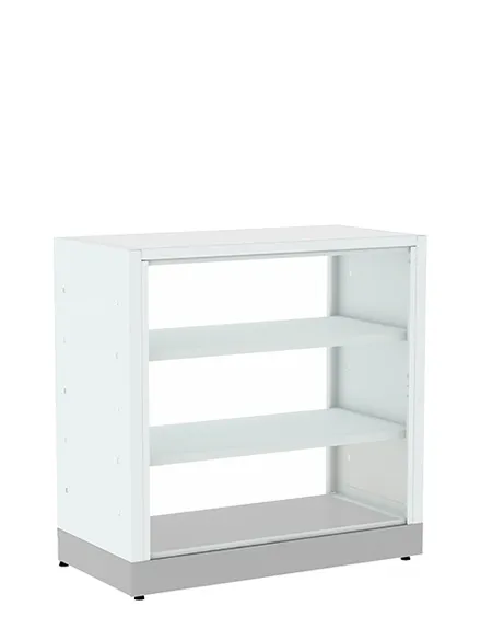 Balcão Comercial Aberto com Prateleiras Internas