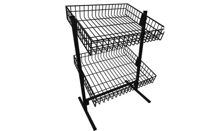 Banca de Oferta com Cestos Duplos Preto