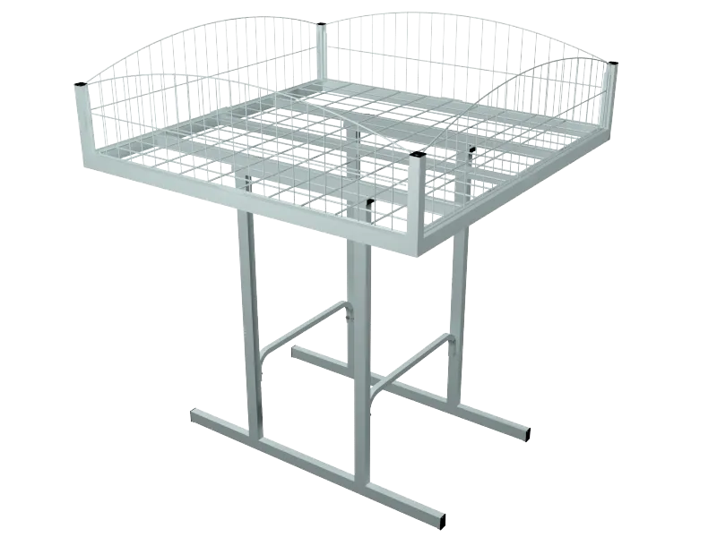 Banca de Oferta com Cesto Aramado Base Reforçada Branco