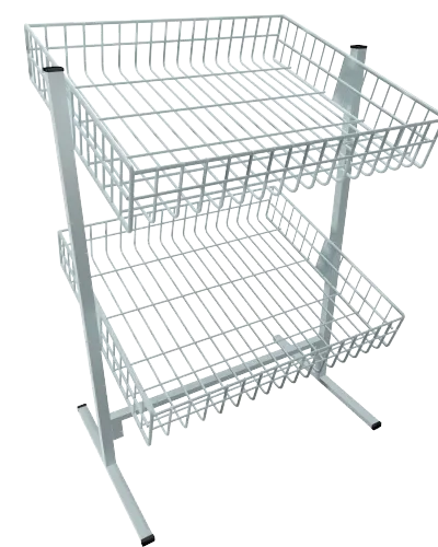 Banca de Oferta com Cestos Duplos Branco