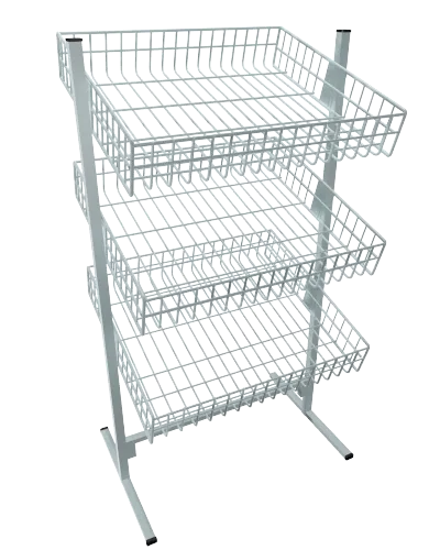 Banca de Oferta com Cestos 3 Níveis Branco