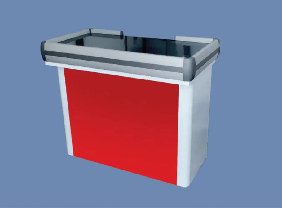 Checkout Sem Acúmulo de Compras Branco com Painel Vermelho Comercial