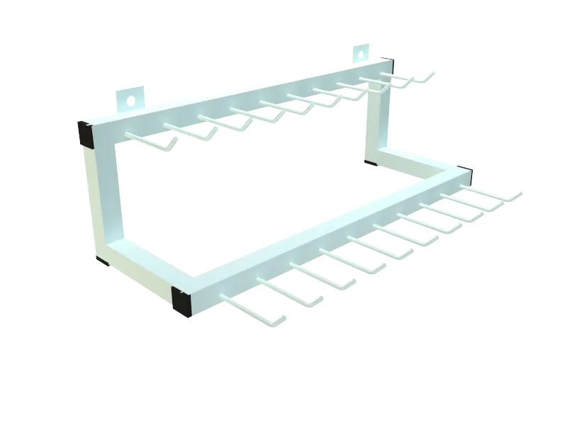 Cinteiro Duplo de Parede com Ganchos