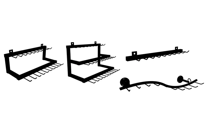 Cinteiro de Parede com Ganchos Múltiplos