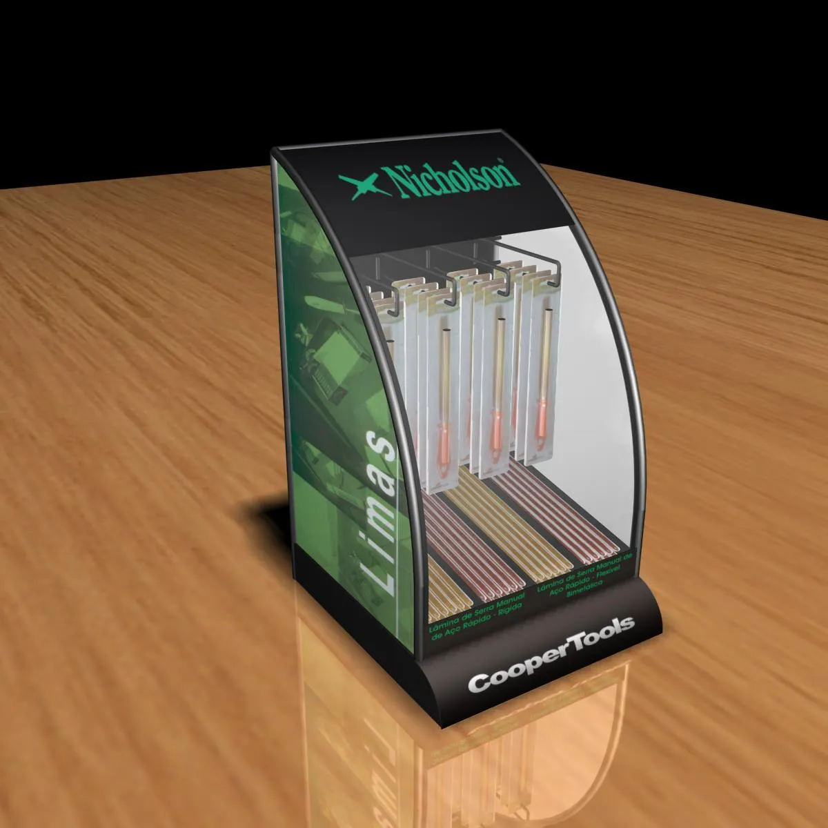 Display Expositor de Balcão com Gancho e Vitrine