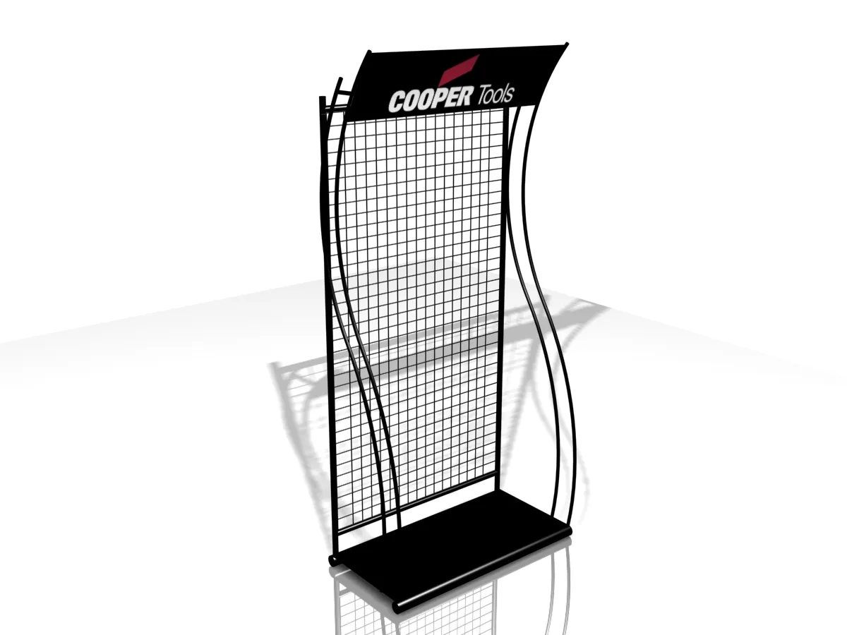 Display Expositor de Chão com Painel Aramado