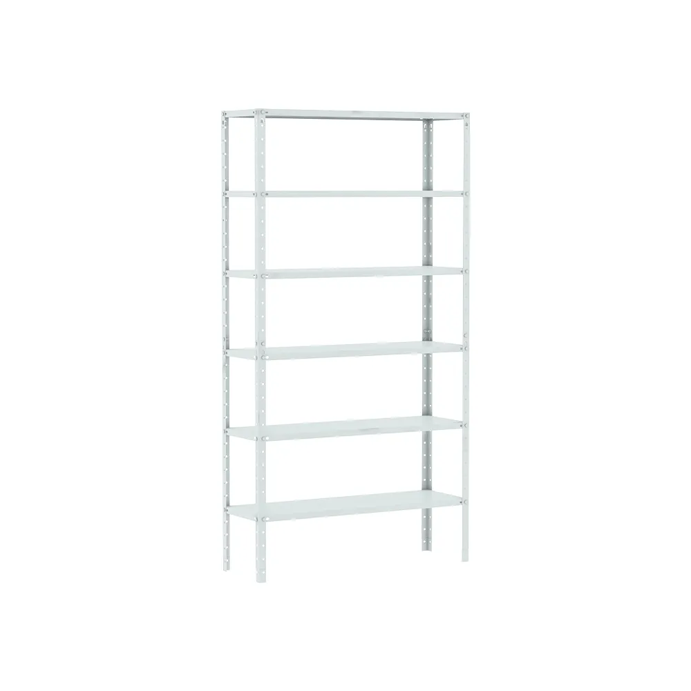 Estante Metálica Multiuso 6 Prateleiras Cinza Claro Alta Capacidade