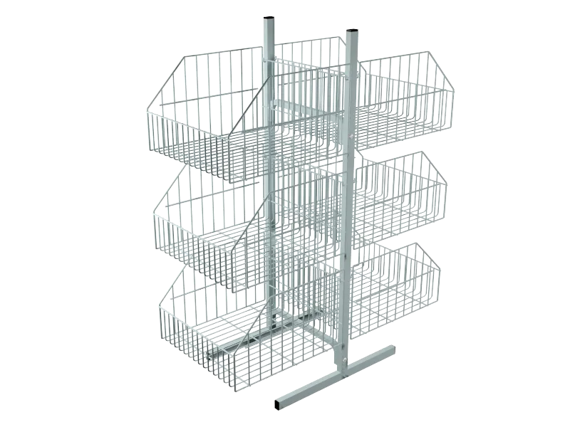 Organizador de Cestos Metálicos Multi Níveis Branco