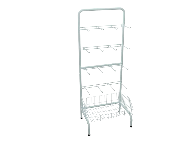 Gancheira com Cesto Inferior e Ganchos