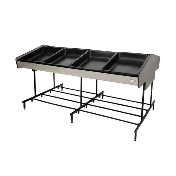 Expositor Hortifruti com Bandejas e Base Metálica