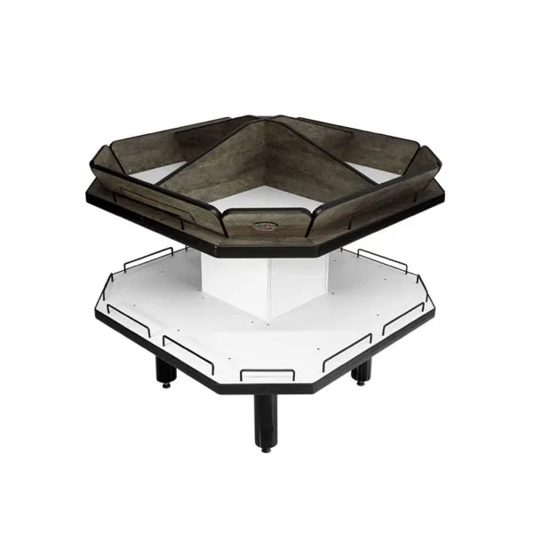 Ilha Expositora Hortifruti Central Hexagonal Comercial