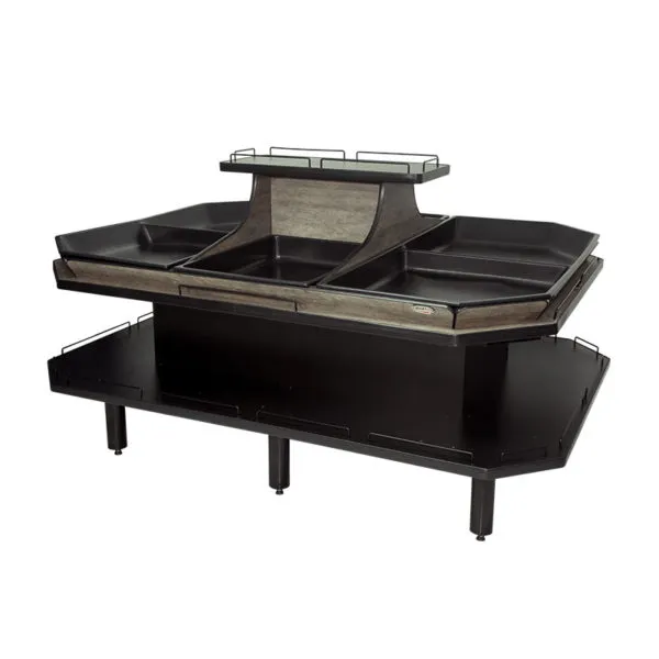 Ilha Expositora Hortifruti Central com Divisórias Comercial