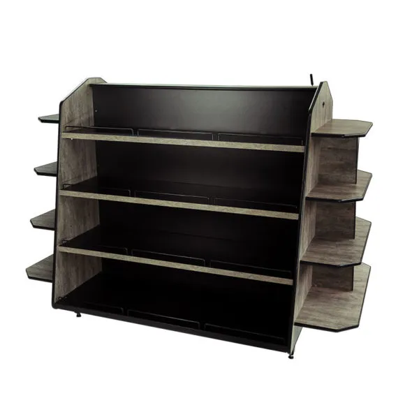 Gôndola Hortifruti Central com Prateleiras e Pontas Expositoras Comercial