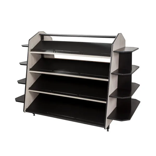 Gôndola Hortifruti Central com Prateleiras e Laterais Expositoras Comercial