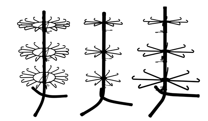 Meieiro Giratório com Ganchos