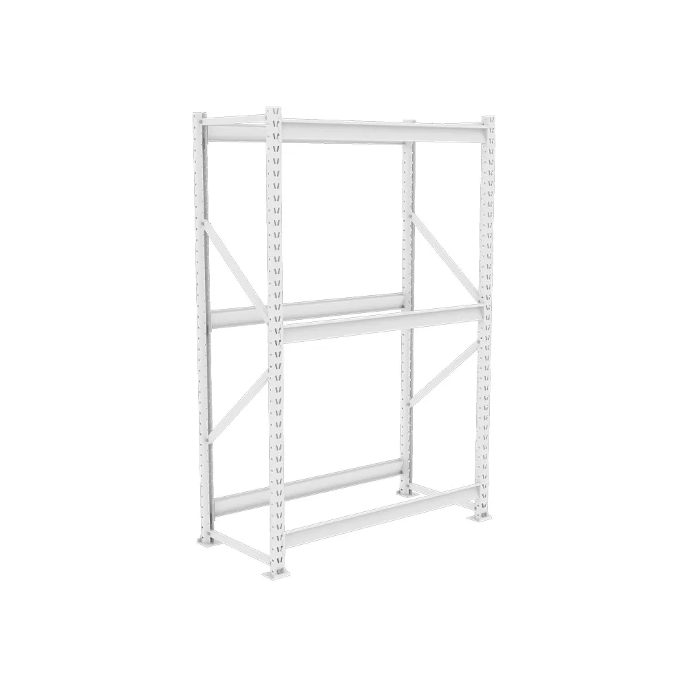 Mini Porta Pallet 250kg 2 Níveis Estrutura Metálica Branca