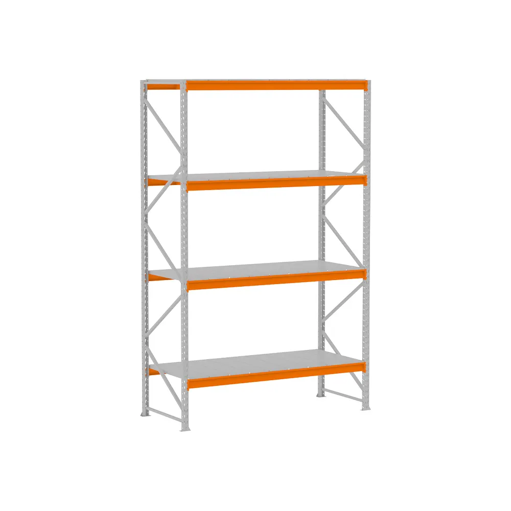 Mini Porta Pallet 500kg Cinza e Laranja 4 Níveis