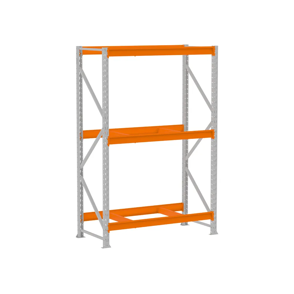 Mini Porta Pallet 500kg Cinza e Laranja Compacto