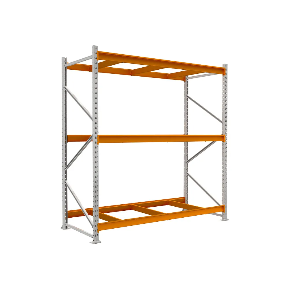 Mini Porta Pallet 500kg Cinza e Laranja 3 Níveis