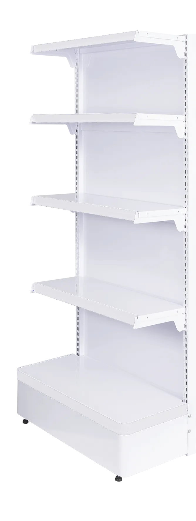 Gôndola de Parede Branca com Base Fechada