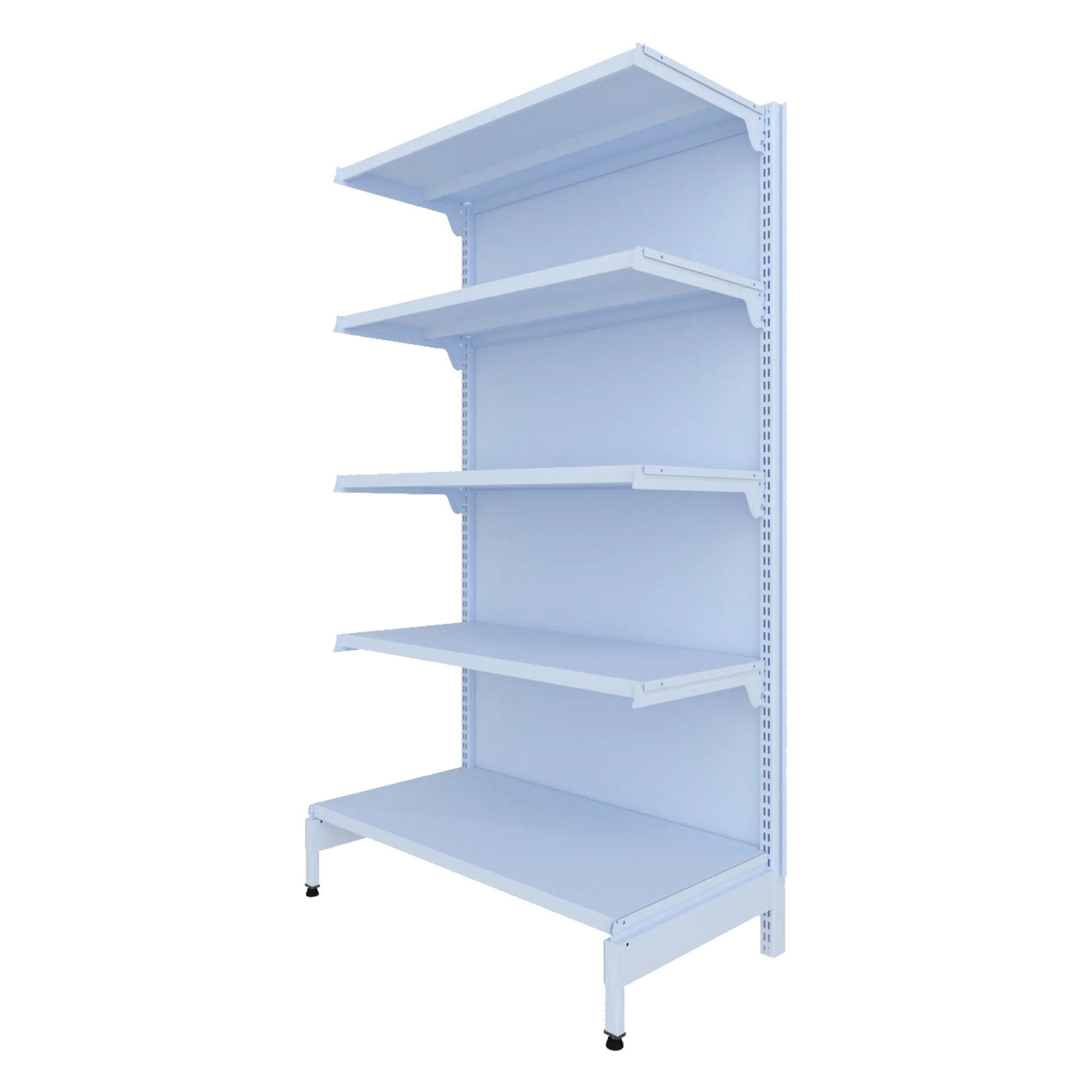 Gôndola de Parede Branca com Prateleiras Reguláveis