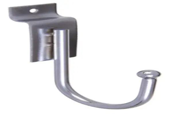 Gancho Curvo Cromado com Ponta para Painel Canaletado