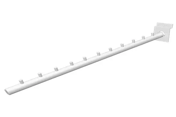 Barra Expositora Branca com Pinos para Painel Canaletado