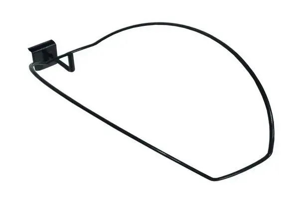 Suporte Aramado Preto para Bonés em Painel Canaletado