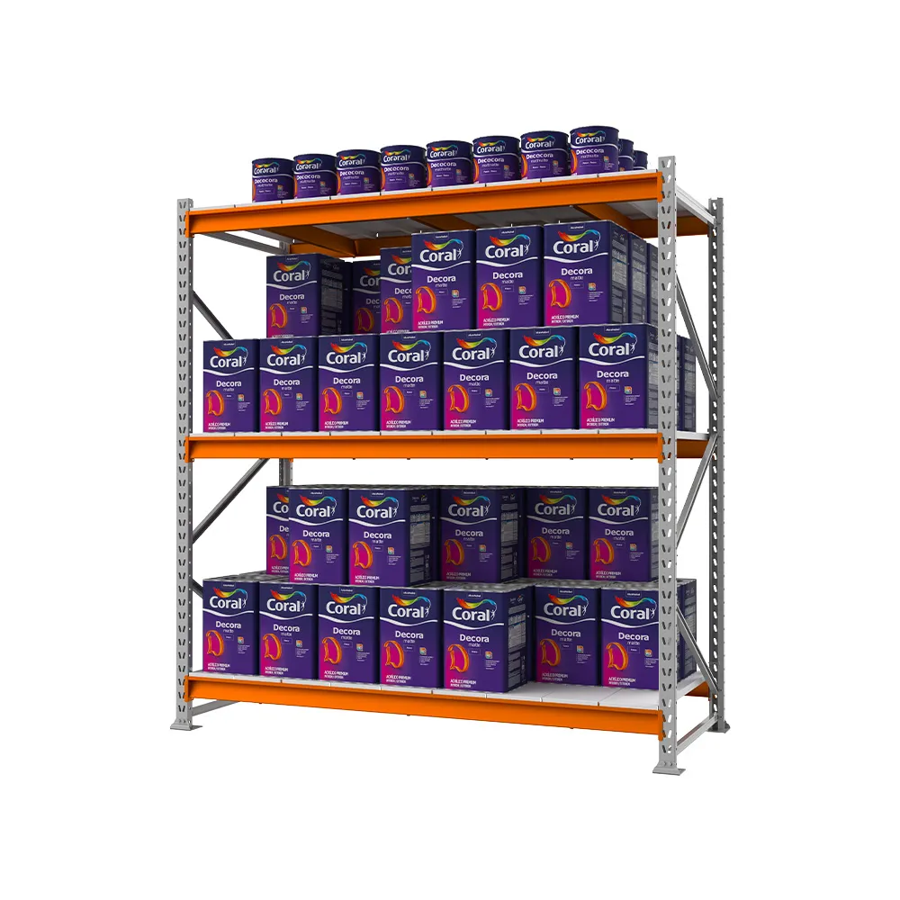 Gôndola Porta Palete para Tintas 3 Níveis Reforçada Alta Capacidade