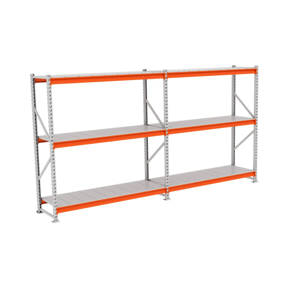 Porta Pallet Combo com Longarinas Laranja e Prateleiras Metálicas