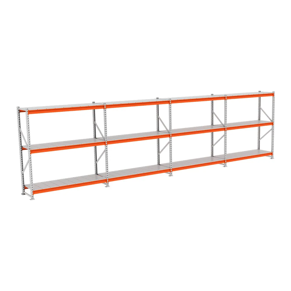 Porta Pallet Combo com Longarinas Laranja e Prateleiras Metálicas