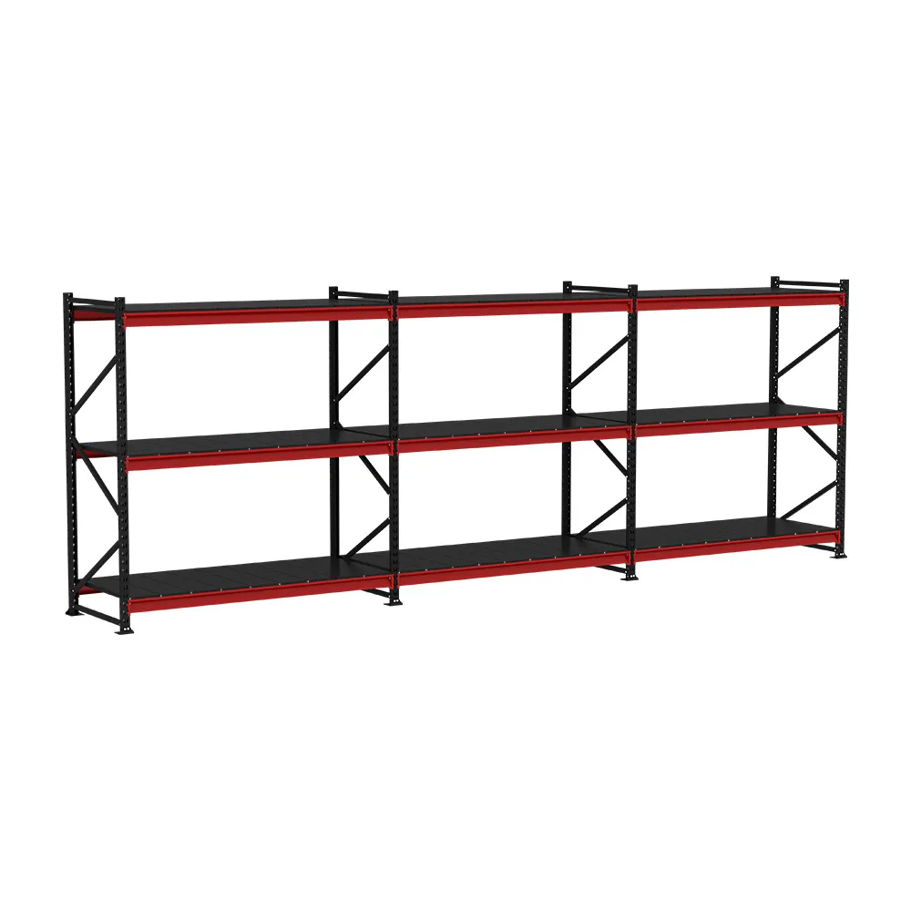 Porta Pallet Combo Industrial Preto com Longarinas Vermelhas
