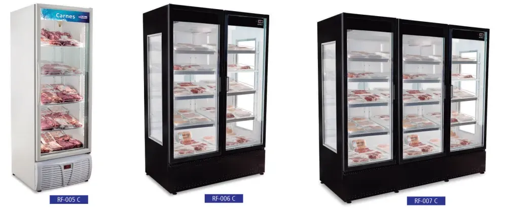 Refrigerador Expositor Vertical para Carnes Porta de Vidro Comercial