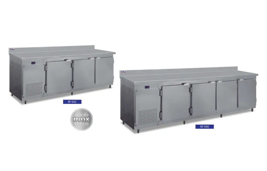 Balcão Refrigerado Inox com 3 e 4 Portas Comercial