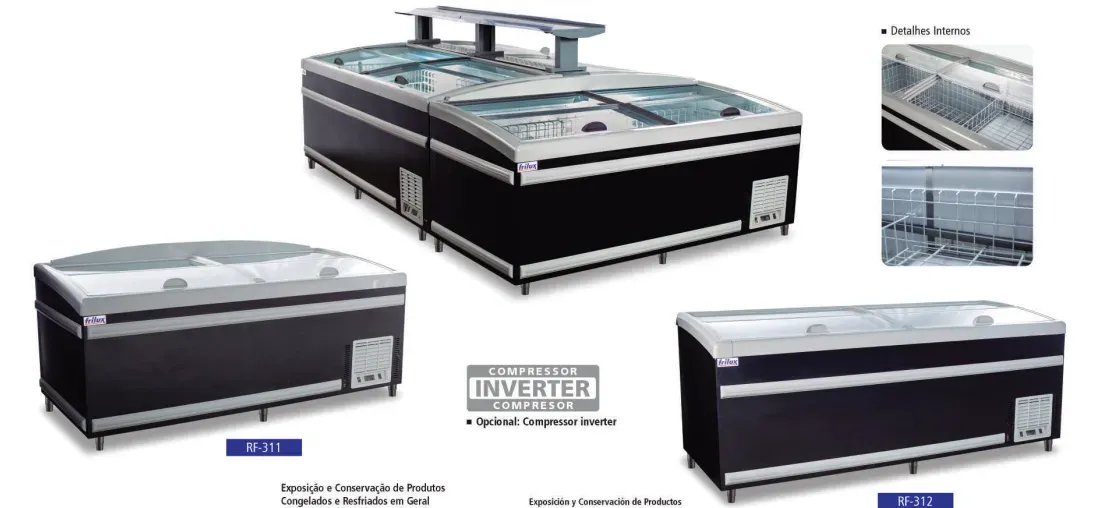 Ilhas Refrigeradas para Supermercado
