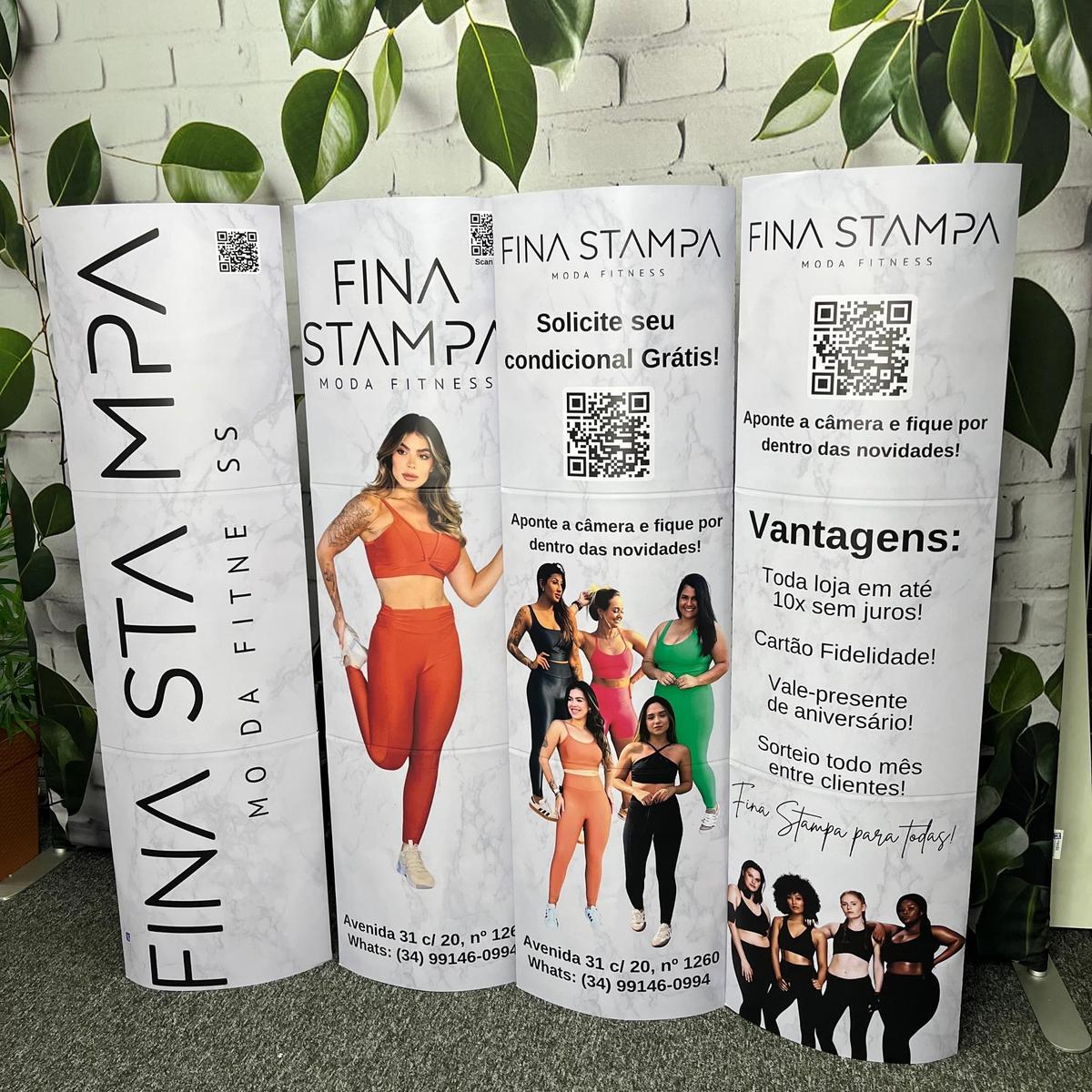 Aplicação Totem Elíptico Fina Stampa