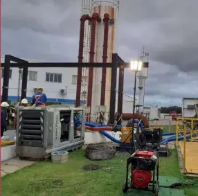 Instalação de motobomba para bombeamento emergencial - imagem 1