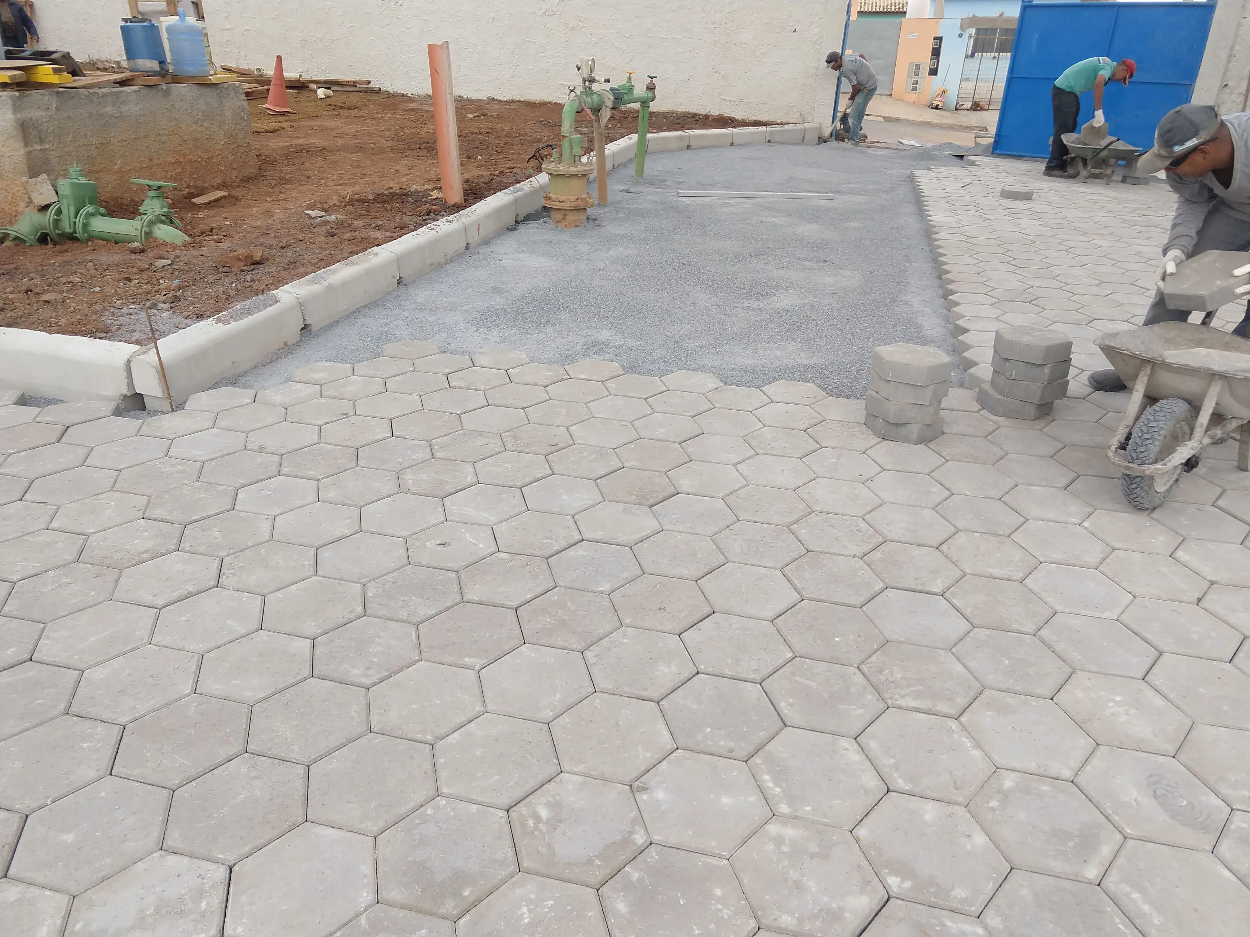 Piso sextavado em Jundiai