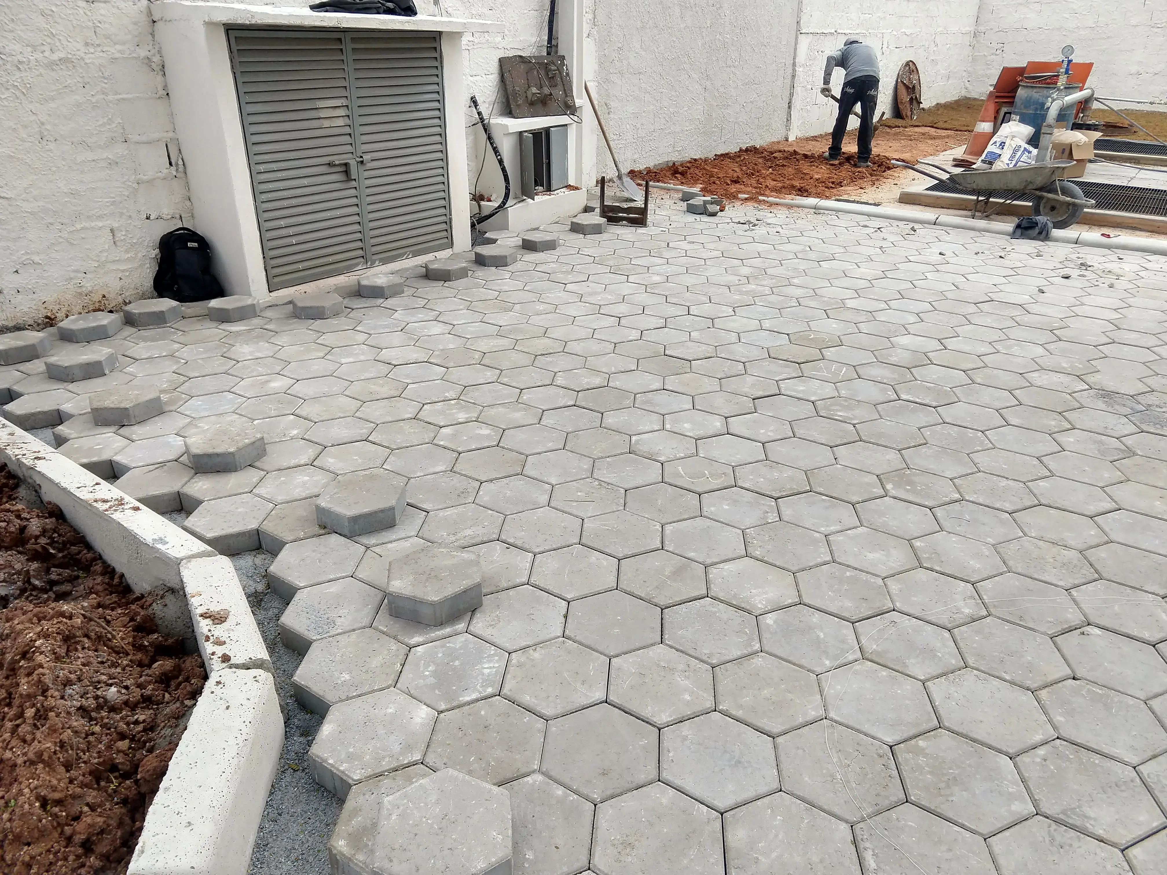 Piso sextavado em Sao Paulo