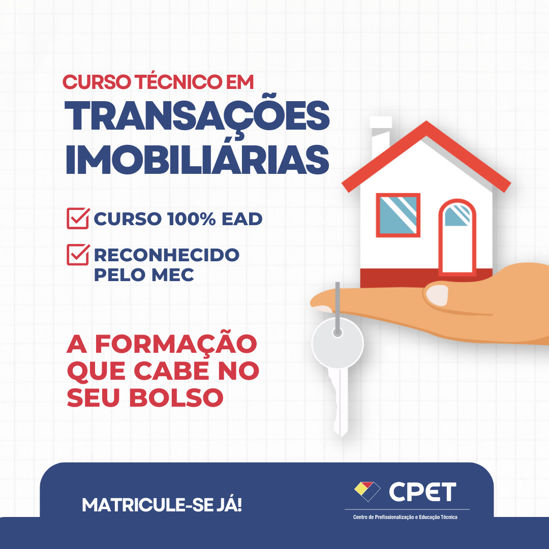 CURSO TÉCNICO EM TRANSAÇÕES IMOBILIÁRIAS A DISTÂNCIA