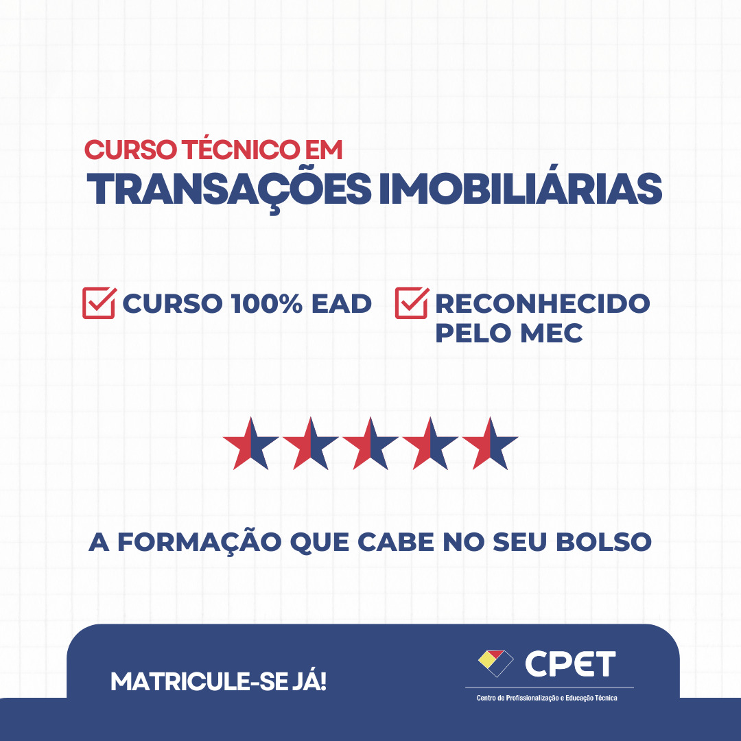 CURSO TÉCNICO EM TRANSAÇÕES IMOBILIÁRIAS EAD